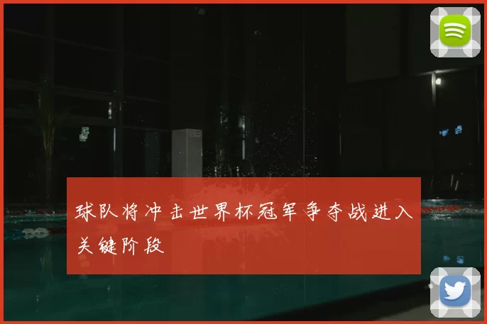 球队将冲击世界杯冠军争夺战进入关键阶段
